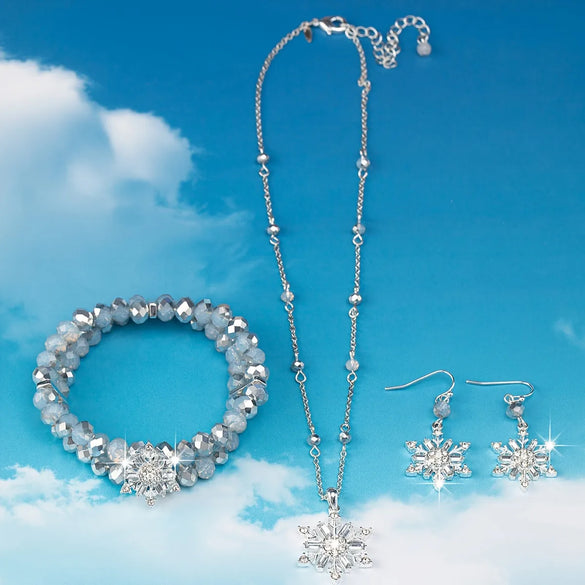 Sweet Simple Style Snowflake Arylic Women'S Jewelry Set