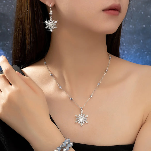 Sweet Simple Style Snowflake Arylic Women'S Jewelry Set