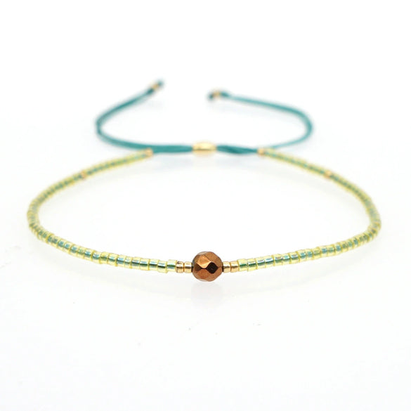 Sweet Simple Women's Handmade Beaded Friendship Rope Bracelet With Miyuki Mixed Color Beads Glass Glaze Material Geometric Pattern Hand Woven