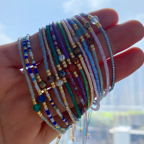 Sweet Simple Women's Handmade Beaded Friendship Rope Bracelet With Miyuki Mixed Color Beads Glass Glaze Material Geometric Pattern Hand Woven