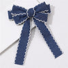 Sweet Solid Color Bow Knot Cloth Hair Clip