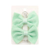 Sweet Solid Color Bow Knot Cloth Hair Clip