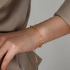 304 Stainless Steel 18K Gold Plated Sweet Plating Solid Color Bracelets Necklace