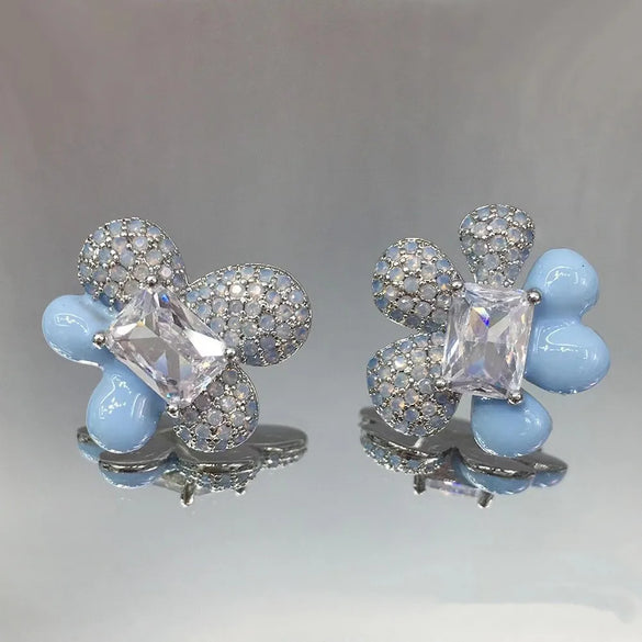 Sweet Star Copper Beaded Plating Earrings Necklace