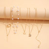 Sweet Star Heart Shape Butterfly Imitation Pearl Alloy Tassel Plating Inlay Zircon Necklace