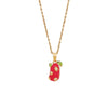 Sweet Strawberry Cherry Pendant Fashion Stainless Steel Clavicle Chain Jewelry With Fruit Pattern