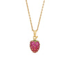 Sweet Strawberry Cherry Pendant Fashion Stainless Steel Clavicle Chain Jewelry With Fruit Pattern