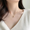 Sweet Water Droplets Titanium Steel Plating Pendant Necklace