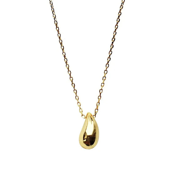 Sweet Water Droplets Titanium Steel Plating Pendant Necklace