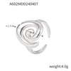Swivel Thread Gold Plated Titanium Steel Earrings And Ring Set With Diamond Design Sense And Electroplating Treatment For Women