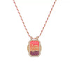 Tarot Card Necklace Copper Material Geometric Pattern Real Gold Electroplating For Women