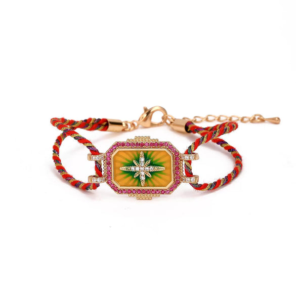 Tarot Card Necklace Copper Material Geometric Pattern Real Gold Electroplating For Women