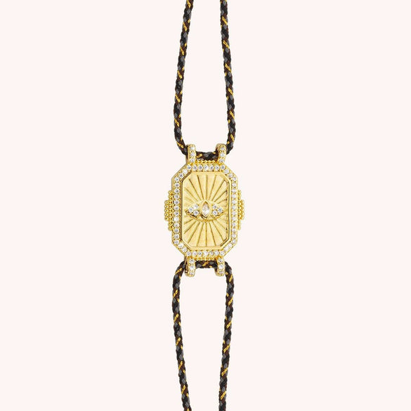 Tarot Card Necklace Copper Material Geometric Pattern Real Gold Electroplating For Women