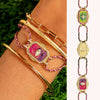 Tarot Card Necklace Copper Material Geometric Pattern Real Gold Electroplating For Women
