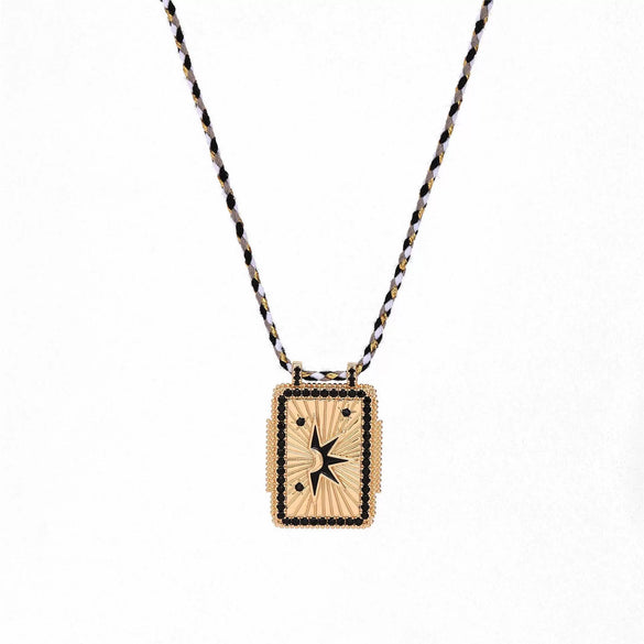 Tarot Necklace Copper Geometric Heart Shaped Retro Style Set With Diamonds