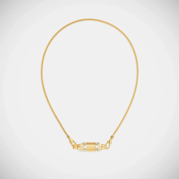 Tarot Necklace Copper Geometric Heart Shaped Retro Style Set With Diamonds