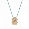 Tarot Necklace Copper Geometric Heart Shaped Retro Style Set With Diamonds