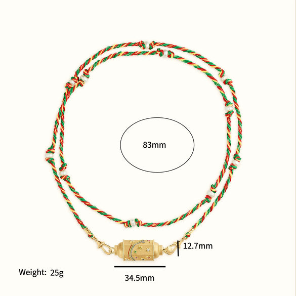 Tarot Necklace Copper Gold Plated Geometric Star Eye Pendant Boyfriend Style