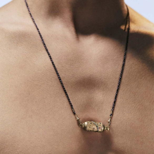 Tarot Necklace Copper Gold Plated Geometric Star Eye Pendant Boyfriend Style