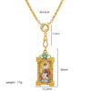Tarot Necklace Copper Star Shape Electroplated Bohemian Style Unisex Water Wave Chain