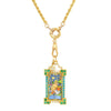 Tarot Necklace Copper Star Shape Electroplated Bohemian Style Unisex Water Wave Chain