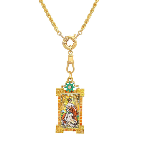 Tarot Necklace Copper Star Shape Electroplated Bohemian Style Unisex Water Wave Chain
