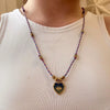 Tarot Necklace Titanium Steel Heartshaped Devil's Eye Electroplating
