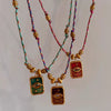Tarot Necklace Titanium Steel Heartshaped Devil's Eye Electroplating
