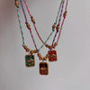 Tarot Necklace Titanium Steel Heartshaped Devil's Eye Electroplating