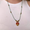 Tarot Necklace Titanium Steel Heartshaped Devil's Eye Electroplating