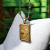 Tarot Stainless Steel Titanium Steel Necklace With Sun Moon Devil Eye Geometric Pattern And Electroplating
