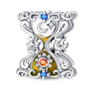 Tarot Star Moon Hourglass Pendant Diy String Jewelry Beads Copper Silver Plated Bracelet Accessories With Dripping Oil Process