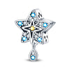 Tarot Star Moon Hourglass Pendant Diy String Jewelry Beads Copper Silver Plated Bracelet Accessories With Dripping Oil Process