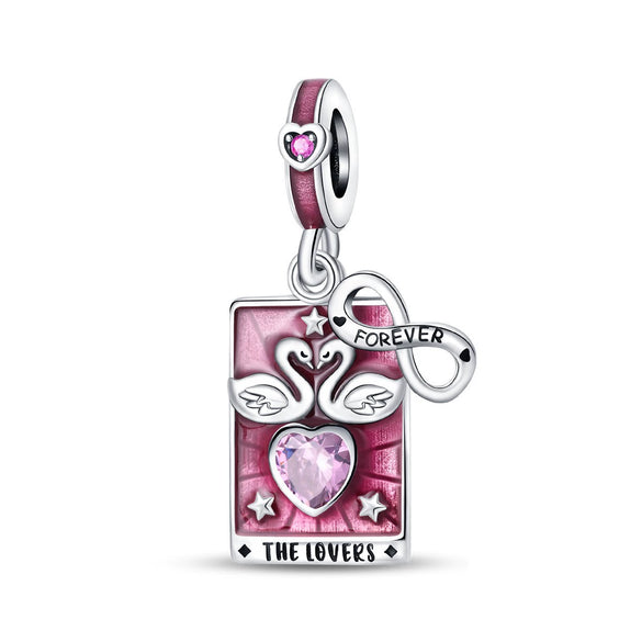 Tarot Star Moon Hourglass Pendant Diy String Jewelry Beads Copper Silver Plated Bracelet Accessories With Dripping Oil Process