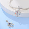 Tarot Star Moon Hourglass Pendant Diy String Jewelry Beads Copper Silver Plated Bracelet Accessories With Dripping Oil Process