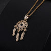 Tassel Dream Catcher Pendant Necklace Copper Zircon Geometric U Shaped Electroplated Women's Jewelry