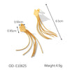Tassel Earrings 18K Goldplated Stainless Steel Titanium Steel