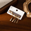 Tassel Earrings Titanium Steel Geometric Electroplating For Women