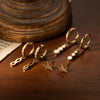 Tassel Earrings Titanium Steel Geometric Electroplating For Women