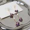 Tassel Earrings Titanium Steel Geometric Style Electroplating Jewelry For Women