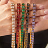 Tassel Jewelry 316L Stainless Steel Necklace With Geometric Inlay Color Zircon And Electroplating Design