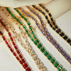 Tassel Jewelry 316L Stainless Steel Necklace With Geometric Inlay Color Zircon And Electroplating Design
