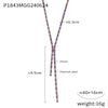 Tassel Jewelry 316L Stainless Steel Necklace With Geometric Inlay Color Zircon And Electroplating Design