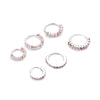 Tassel Metal Inlaid Zircon Geometric Ear Bone Ring And Nose Ring Jewelry