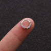 Tassel Metal Inlaid Zircon Geometric Ear Bone Ring And Nose Ring Jewelry