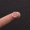 Tassel Metal Inlaid Zircon Geometric Ear Bone Ring And Nose Ring Jewelry