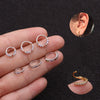 Tassel Metal Inlaid Zircon Geometric Ear Bone Ring And Nose Ring Jewelry