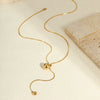 Tassel Metallic Round Bead Necklace Titanium Steel Stainless Steel Geometric Electroplating For Women