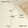 Tassel Metallic Round Bead Necklace Titanium Steel Stainless Steel Geometric Electroplating For Women