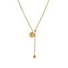 Tassel Metallic Round Bead Necklace Titanium Steel Stainless Steel Geometric Electroplating For Women